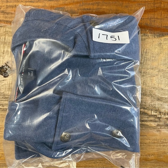 Tommy Hilfiger Womens Casual Military Band Jacket Sky Capt Navy Blue Small - Picture 12 of 12